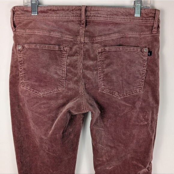 Pilcro Corduroy Pants Size 28 Burgundy Straight Leg Soft Stretch Women’s - Picture 8 of 13